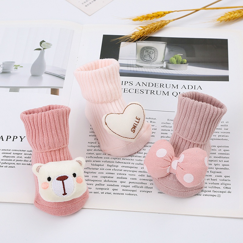 Vớ Cotton In Họa Tiết Thú Hoạt Hình Dễ Thương Cho Bé Sơ Sinh Từ 0-3 Tuổi