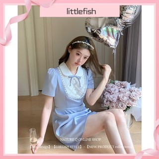 [littlefish] Đầm Cổ Búp Bê Sang Trọng Phong Cách Hepburn Nhẹ Nhàng Có Sẵn Size Lớn Cho Mẹ Và Bé Gái