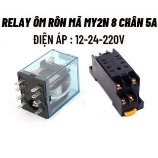 Relay kính my2nj 12v, 24v, 220v 8 chân dòng 5a