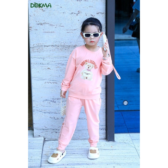 Bộ Dokma cotton dài tay bé gái