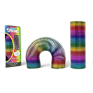 Large Rainbow Magic Spring Fun Toy Stretching 10m Bouncing Rainbow Coil 15cm