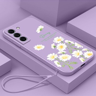 ốp lưng Samsung S22 S23 PLUS S22 S23 ULTRA S22 S23 vỏ điện thoại daisy nhỏ cạnh thẳng toàn bộ ống kính silicone mềm chống va đập vỏ điện thoại nữ mới Samsung S22 S23 PLUS S22 S23 ULTRA S22 S23