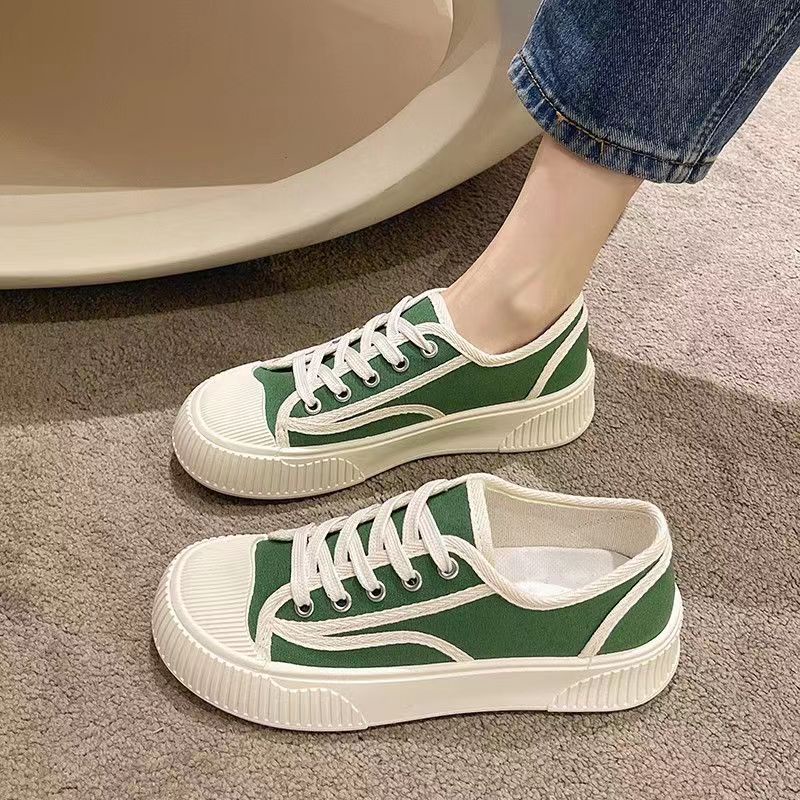 Giày Thể Thao Vải canvas Đế Dày Thoáng Khí Phong Cách Dễ Thương Cho Nữ QAQ308