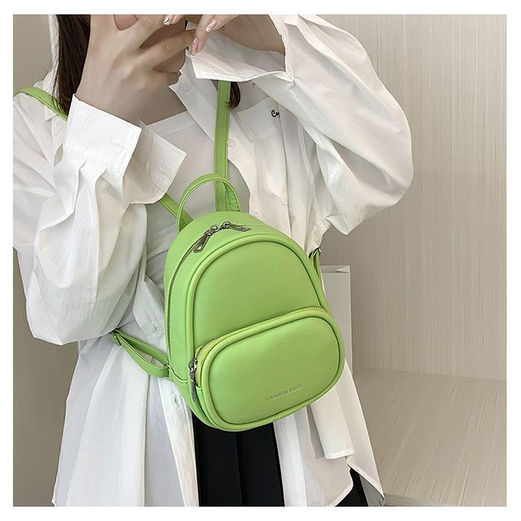 Ba Lô Da Mini Màu Trơn Dễ Thương Cho Nữ