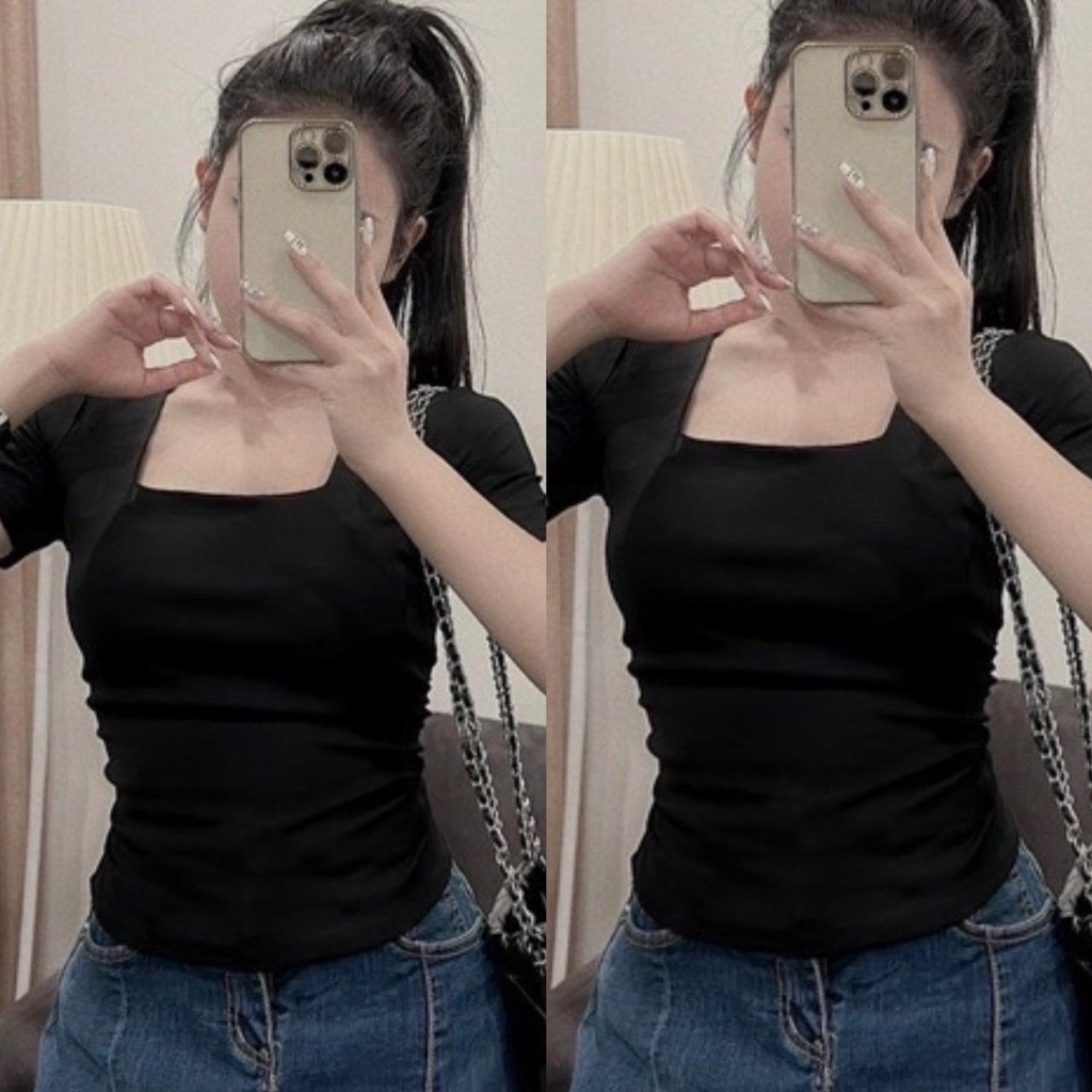 Thời Trang Bigsize Áo Thun Vải Bo Gân 50 - 100Kg Dễ Thương