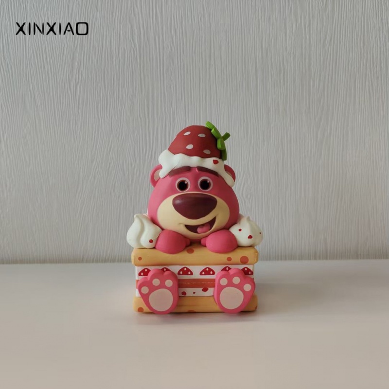 Búp bê gấu dâu tây hoạt hình handmade cho món quà sinh nhật bé gái