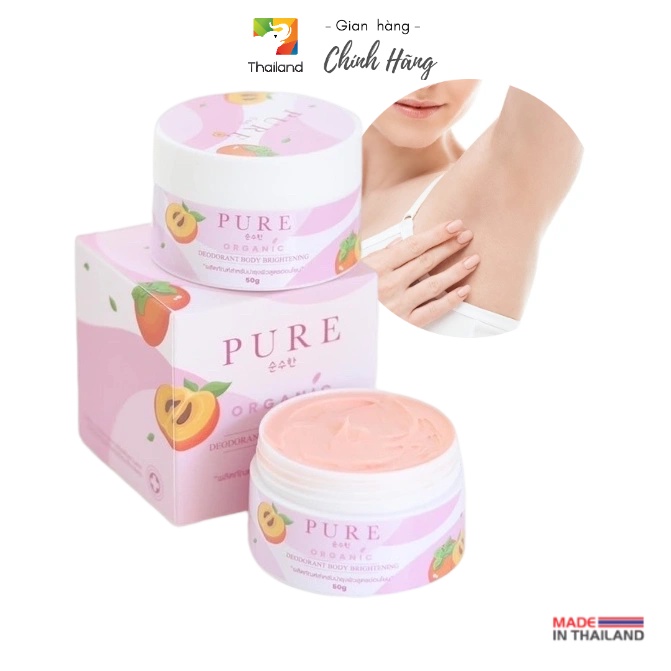 Kem làm trắng khử thâm mùi PURE Organic Deodorant Body Brightening Thái Lan