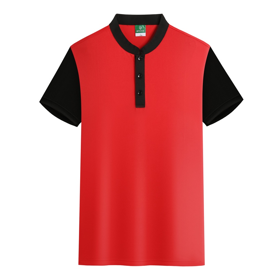 Áo Thun POLO Tay Ngắn In LOGO Phối Dây Xích Tùy Chỉnh Hỗ Trợ Nhà Hàng Hot Pot Staff