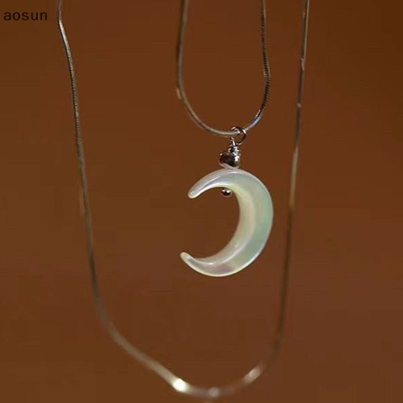 Aosun ins style moon mặt dây chuyền vòng cổ đơn giản ánh sáng vòng cổ tính khí all-match chuỗi xương đòn cho nữ trang sức thời trang en