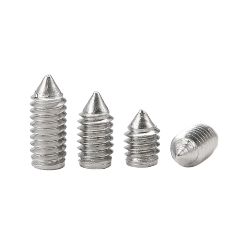 M2 m2.5 m3 m4 304 thép không gỉ chữ thập lõm đầu phẳng điểm hình nón grub bộ vít đầu thuôn nhọn bu lông phillips vít bu lông