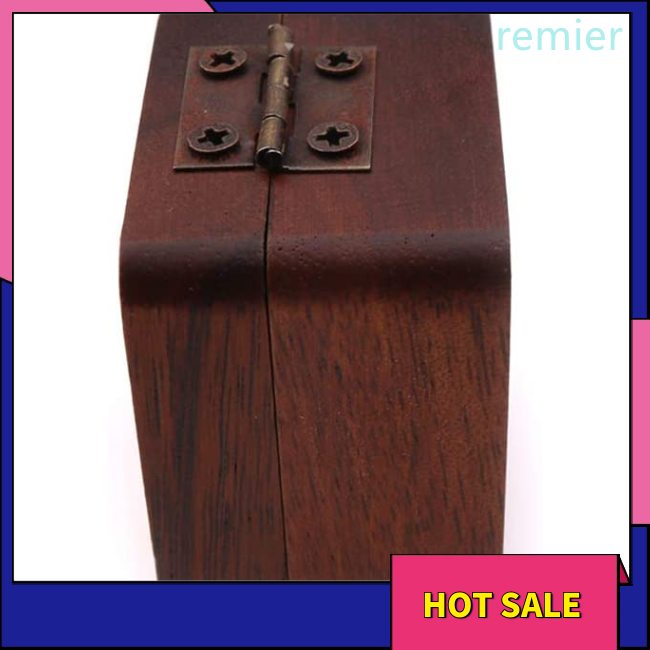 Re solid wood guitar pick box black walnut case holder organizer for guitarist musician gift 3 picks