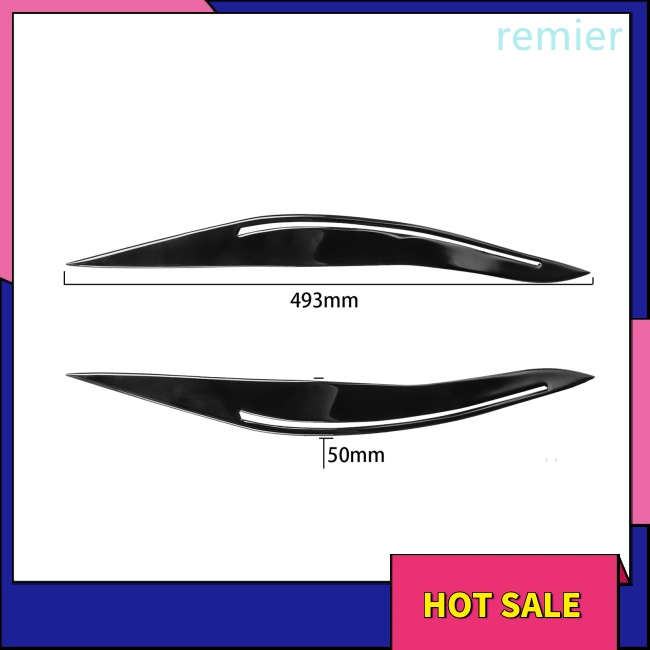 Re 1 cặp đèn pha phía trước bằng sợi carbon lông mày mí mắt vỏ đèn pha trang trí tương thích cho bmw 5 series f10 2010-13