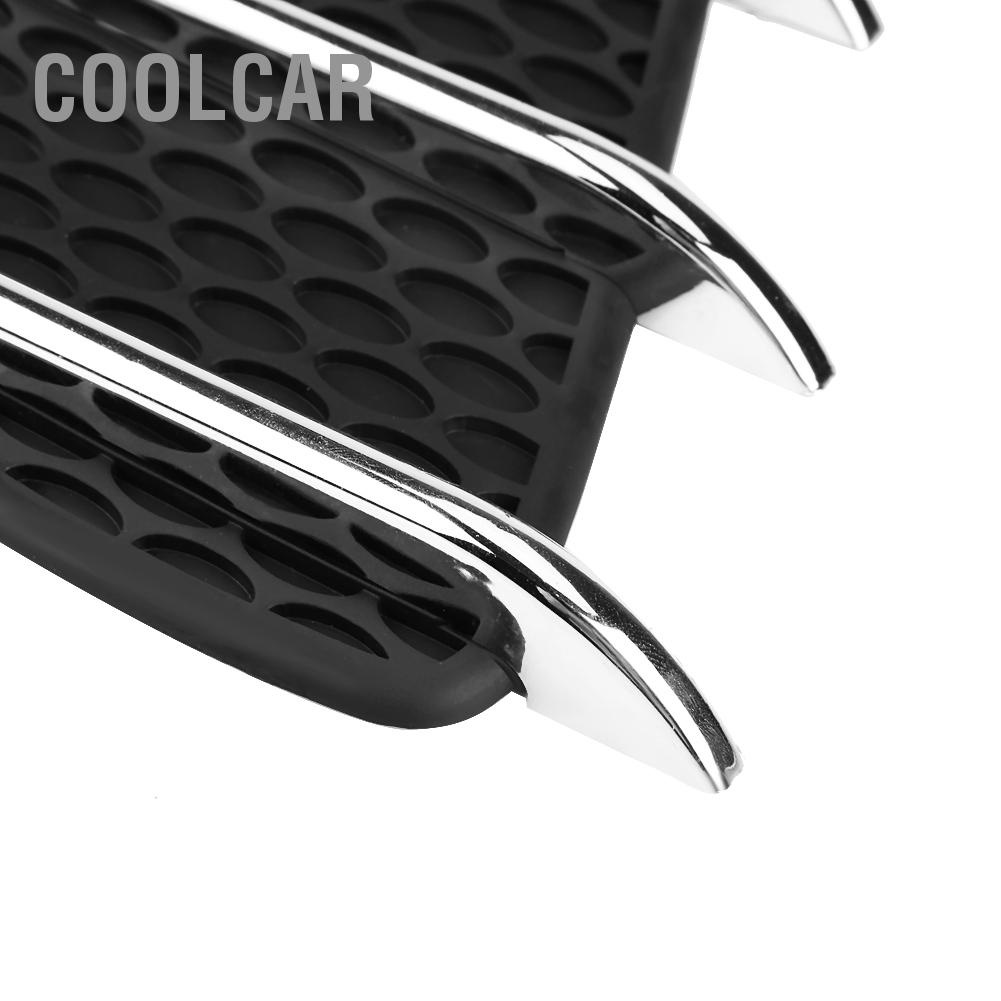 CoolCar Cặp Ngoại Thất Ô Tô Hood Bên Khe Hút Không Khí Lưu Lượng Thông Hơi Mang Cá Mập Ổ Cắm Viền Trang Trí Miếng Dán
