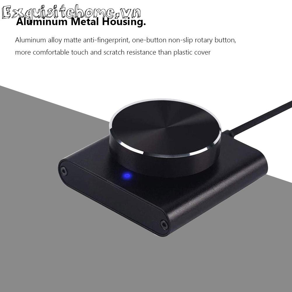 Bộ điều khiển âm lượng máy tính usb loa pc điều chỉnh âm lượng bên ngoài núm màu đen
