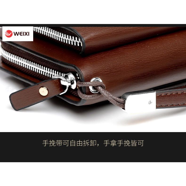 Ví nam dài cầm tay Ví Da Mềm Chống Thấm Nước Có Khóa Kéo Thời Trang Cho Nam ví cầm tay nam