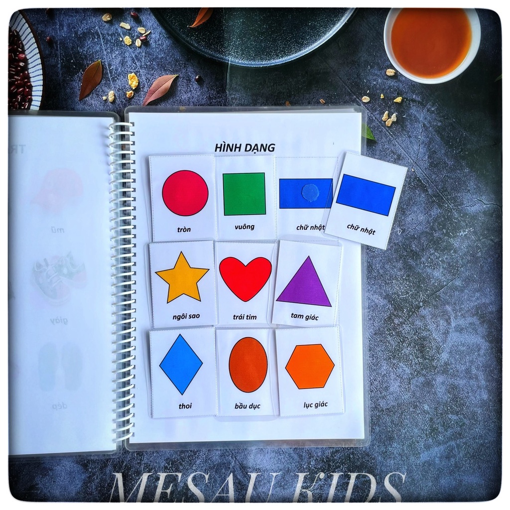 Học liệu từ vựng đầu tiên Học liệu montessori Đồ chơi giáo dục sớm Phát Triển Trí Tuệ
