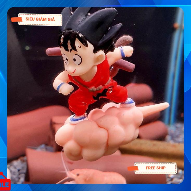 Mô hình thợ lặn chụp ảnh, Songoku, phù thủy cưỡi chổi kèm bóng nổi trang trí bể thủy sinh, bể cá cảnh