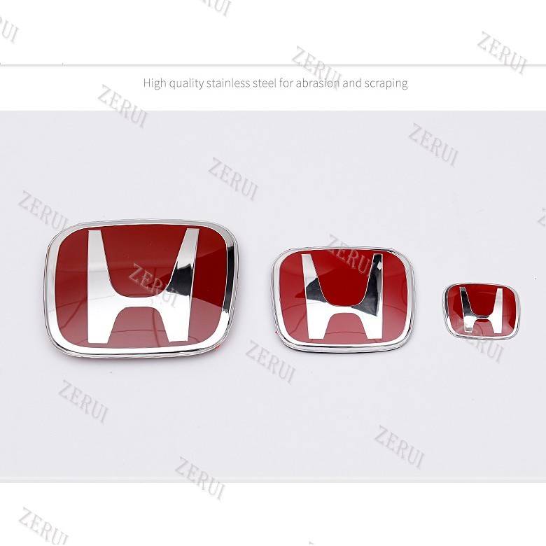 Zr Set 3 Miếng Dán LOGO Trước Và Sau Cho Xe Honda CIVIC CITY CRV ACCORD BRIO BRV JAZZ