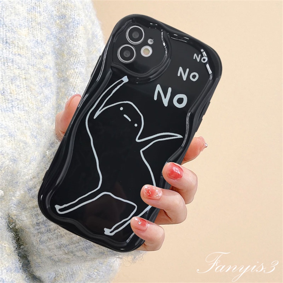 Tương thích cho iphone 14 13 12 11 pro max x xr xs max 8 7 6s plus se 2020 funny line man 3d wavy clear curved edge phone case soft silicon protection cover