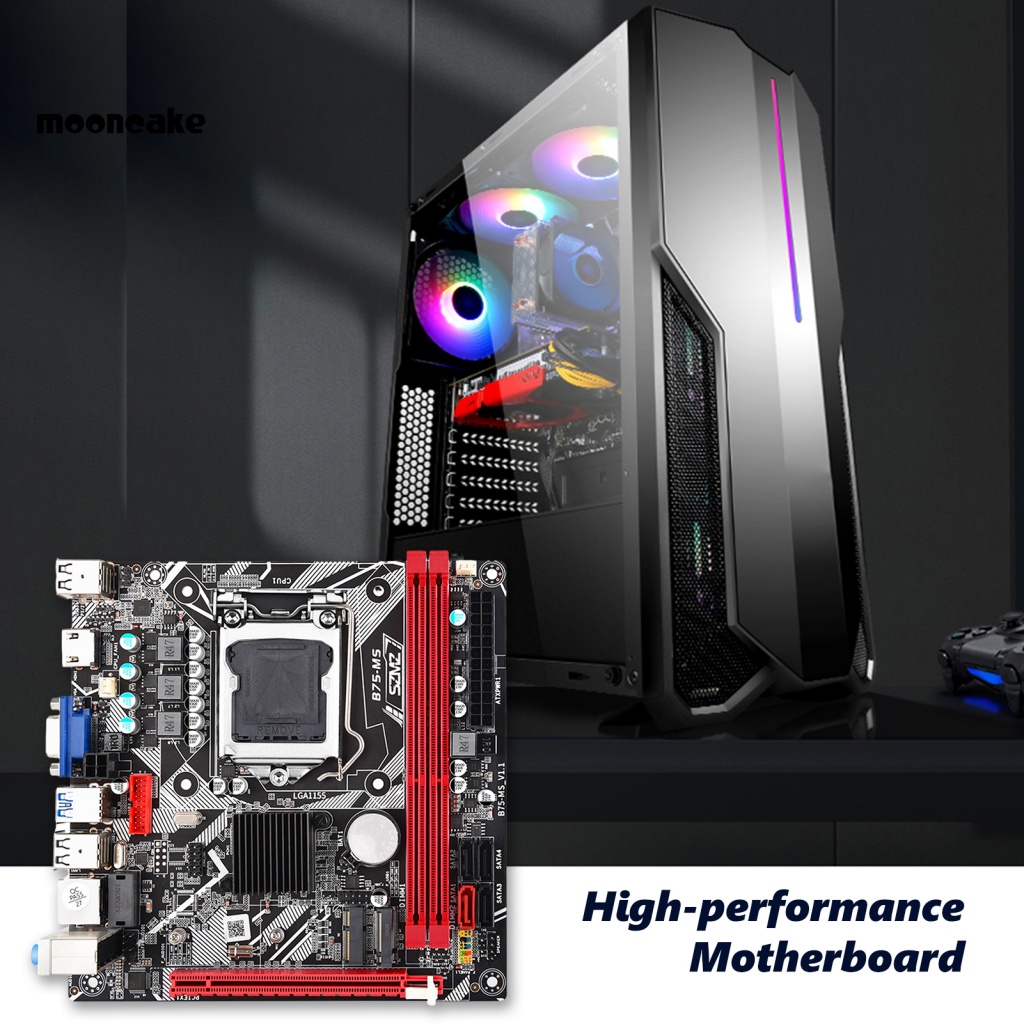 Moon * bo mạch chủ lga 1155 bo mạch chủ máy tính b75-ms ổn định nhanh hdmi vga nvme wifi cho máy tính để bàn hiệu suất cao pcs 1155 ddr3 phụ kiện pc