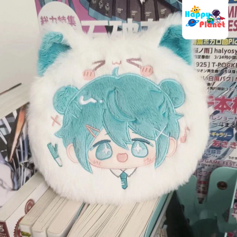 Túi Đựng Thẻ / Tiền Xu Hình Hatsune Miku Bằng Lông Nhung Nhỏ Nhắn Dễ Thương Dùng Làm Quà Tặng Sinh Nhật Cho Bạn Gái