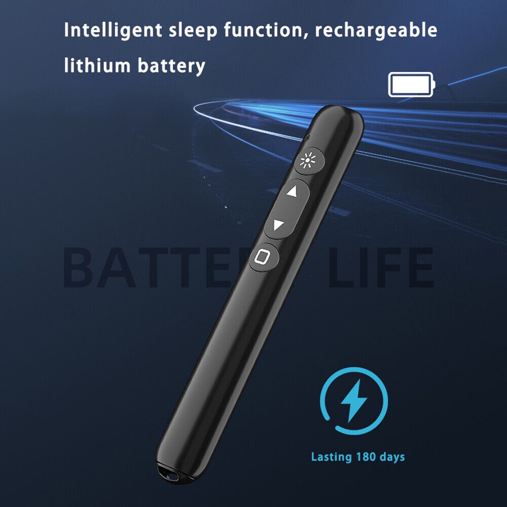 Wireless Presenter Pointer Power Point Presentation Remote PPT Clicker Laser Pen