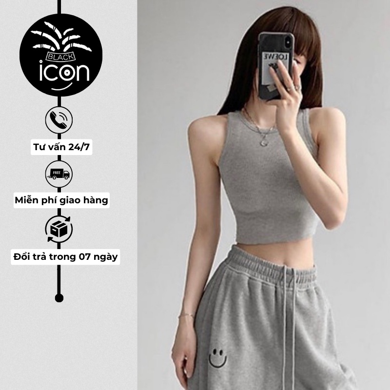 Áo Croptop Ba Lỗ Nữ Cổ Tròn Ôm Body Chất Cotton Mềm Mịn -TB | BigBuy360 - bigbuy360.vn