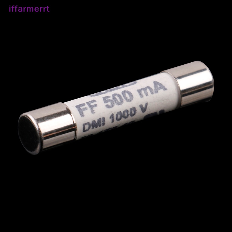 Iffarmerrt 1pc ff 0.5a 500ma 1000v dmi cầu chì cho đồng hồ vạn năng f15b f17b f18b 6.3x32mm vn
