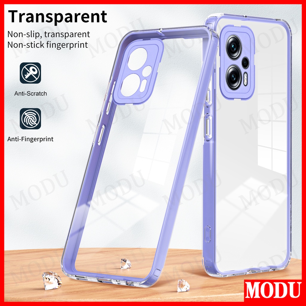 Vỏ chính xác hole anti-collision splicing phone case thích hợp cho redmi note 12t 11t pro poco x4 gt ransparent border phone case