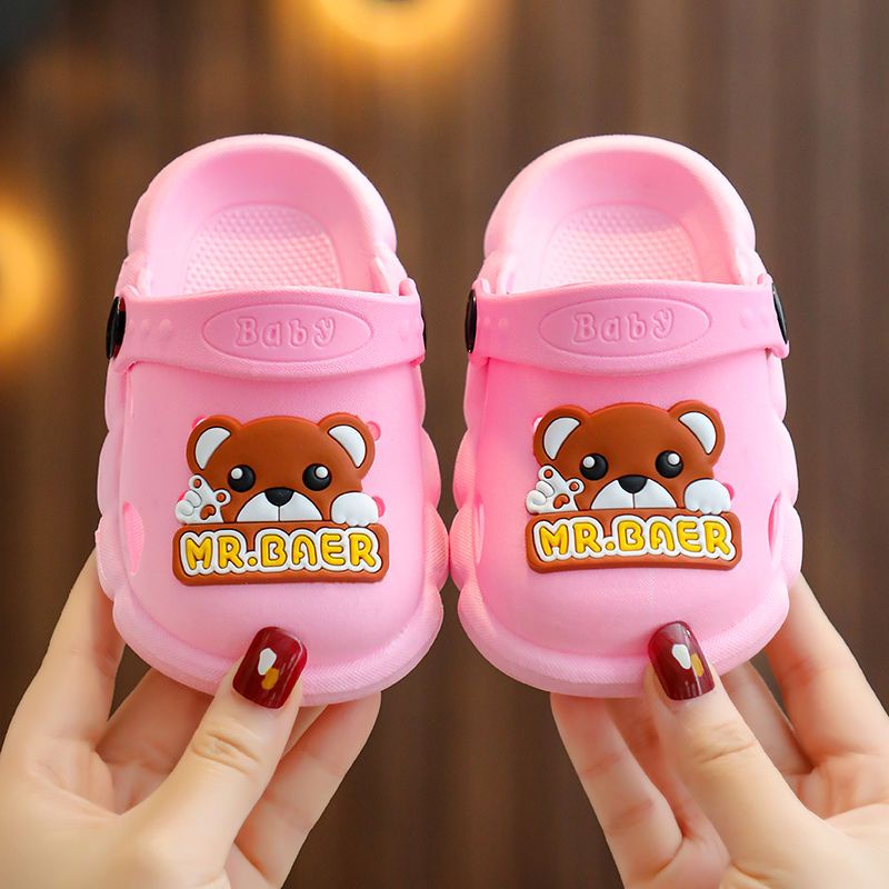 Trẻ em trẻ em dép đi trong nhà mùa hè bé trai dễ thương chống trượt bé gái dép trẻ em trẻ sơ sinh trẻ mới biết đi lỗ ngoài