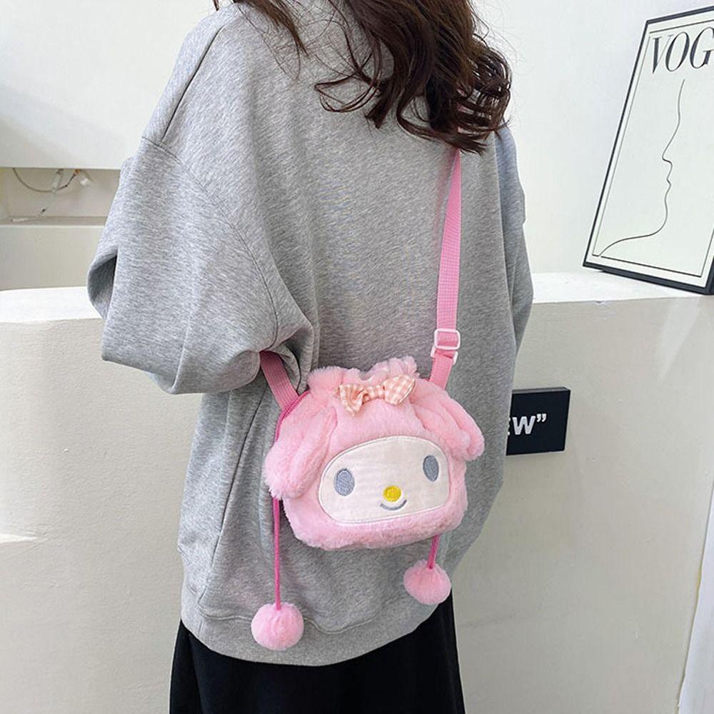 Shanhai Túi Dây Rút Đeo Vai cinnamoroll pikachu Phong Cách Hàn Quốc Đáng Yêu Sức Chứa Lớn