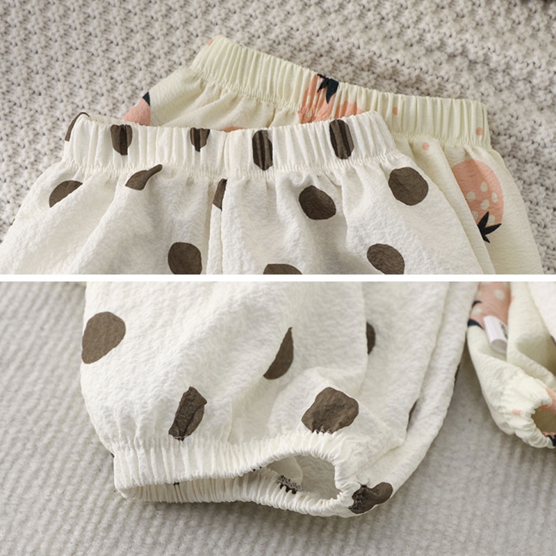 Quần cotton trẻ em 1-9 tuổi in hoa chống muỗi mềm mại nhẹ thoáng khí băng mỏng thường cho bé gái