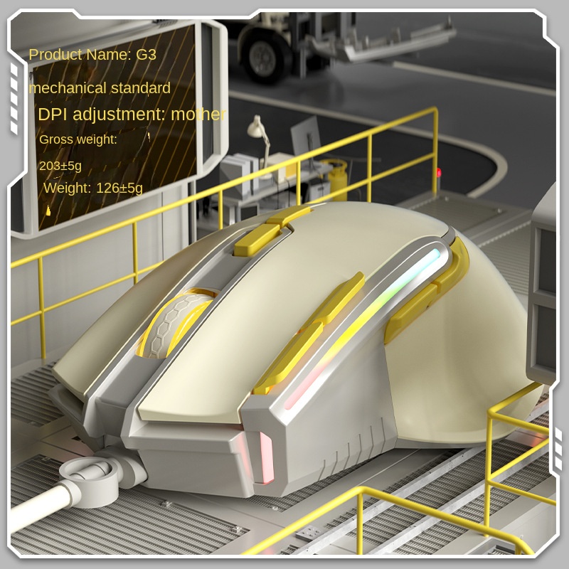 Chuột cơ cáp e-sports g3 chuột quang cơ học trò chơi văn phòng kinh doanh máy tính xách tay máy tính để bàn chuột usb