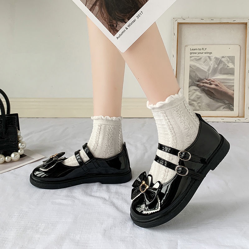 HHH Giày Mary Jane đế cao Giày Búp Bê Đế da mềm đế êm thời trang 2023NEW Cho Nữ  B20G07H