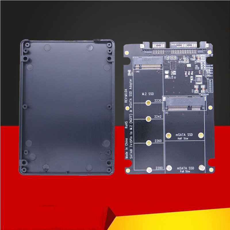 Ốp lưng SSD mSATA M2 MỚI Bộ chuyển đổi mSATA sang SATA B Key m.2 SATA SSD sang SATA3.0 Riser Bảng ch