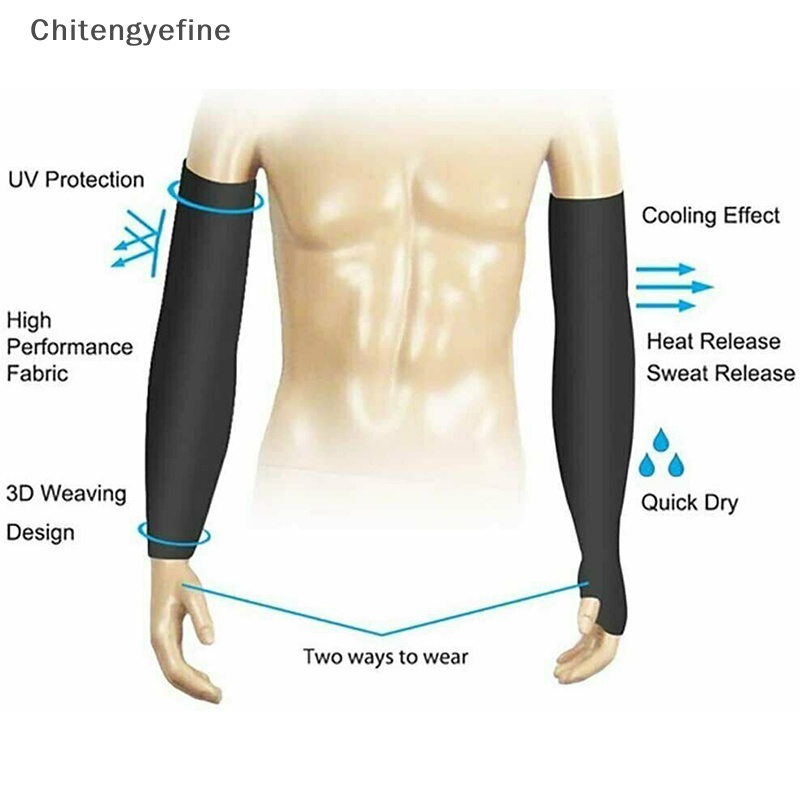 Ctye 1 cặp làm mát cánh tay tay áo che uv chống nắng thể thao ngoài trời cho nam giới nữ tốt