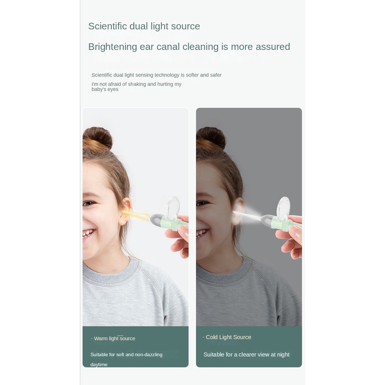 Bộ 3 Dụng Cụ Vệ Sinh Tai / Mũi Có Đèn LED Phát Sáng Cho Người Lớn Và Trẻ Em