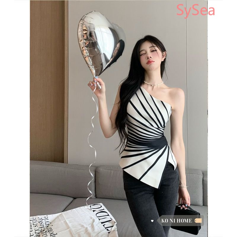 Áo Kiểu Trễ Vai Thiết Kế Độc Đáo Thời Trang Hè Cá Tính Cho Nữ