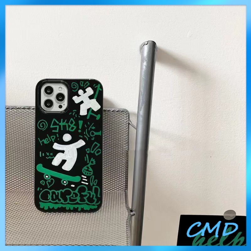 Ốp lưng iphone Điện Thoại Ván trượt, graffiti, nhân vật nhỏ, thạch, vỏ mềm silicone cá tính Cho Iphone 6 / 6S / 6splus / se / 7 / 7plus / 8 / 8plus / X / xs / xsmax / 11 / 12 / 13 / 14 / Plus / Pro / Pro Max-515