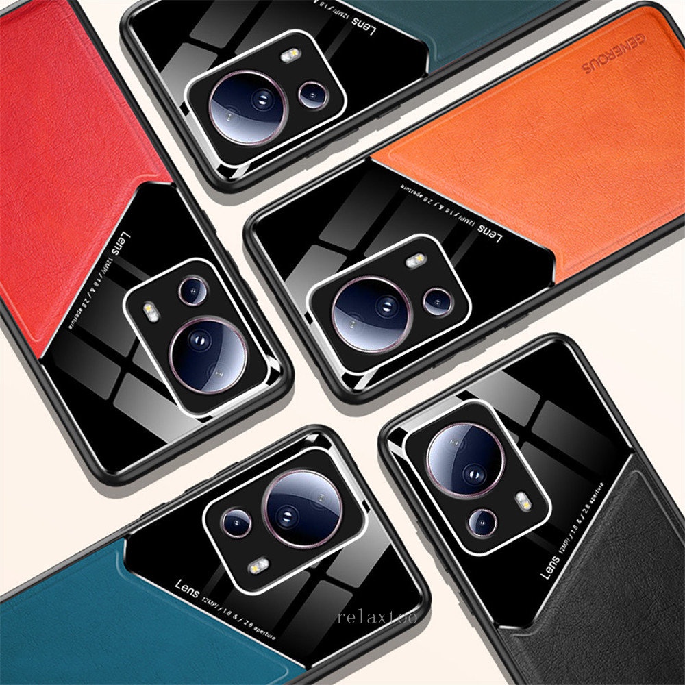 Ốp Điện Thoại Da Silicon Gắn Nhẫn Đỡ Nam Châm Cho Xiaomi 13 Xiaomi13 Pro Lite 13Pro 13Lite Xiaomi13Pro Xiaomi13Lite 5G 2023