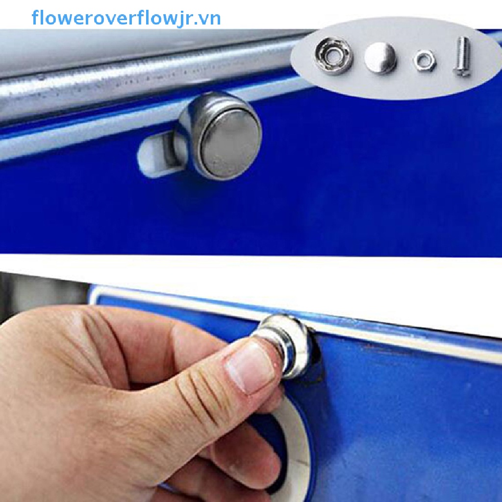 Set 4 Ốc Vít Bằng Hợp Kim Chrome Gắn Biển Số Xe Hơi Chống Trộm