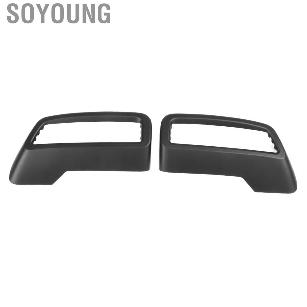 Soyoung Black Exhaust Cover Trims Car Exterior Pipe Mufflers fit for Peugeot 3008 4008 5008 2017‑2022