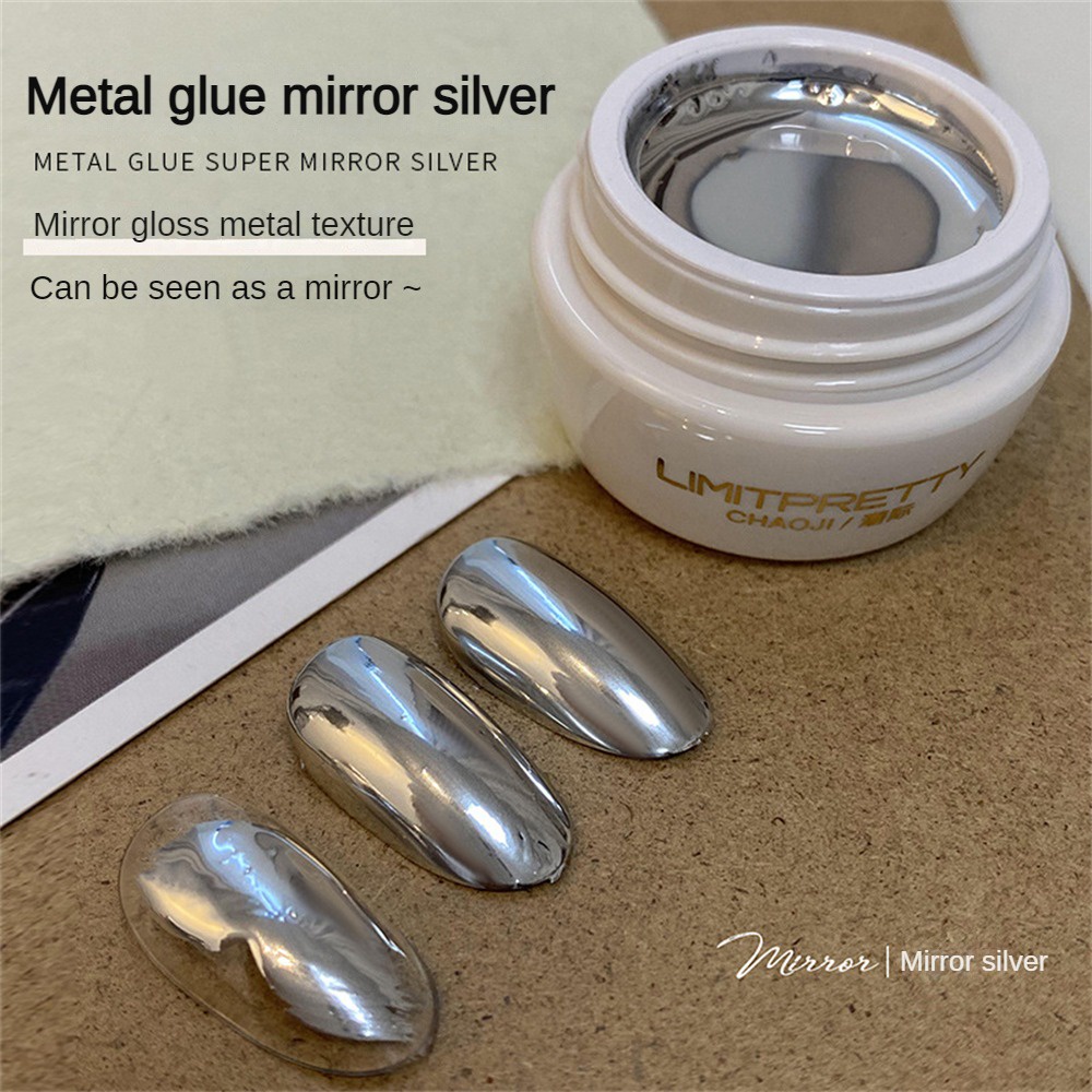 Sơn móng tay keo ANNIES kim loại tráng gương màu bạc bạch kim chuyên dụng