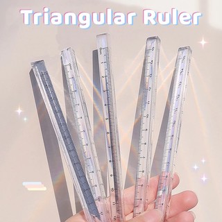 15 / 20cm Student Drawing Straightedge Exam Office Ruler Plastic Student Measuring Tools Simple Transparent Trigonometric Ruler