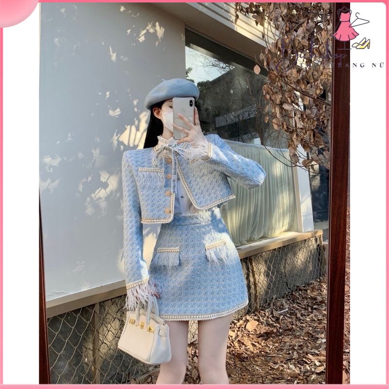 Sét dạ cao cấp , áo dời , chân váy chữ A , trẻ trung ,năng động