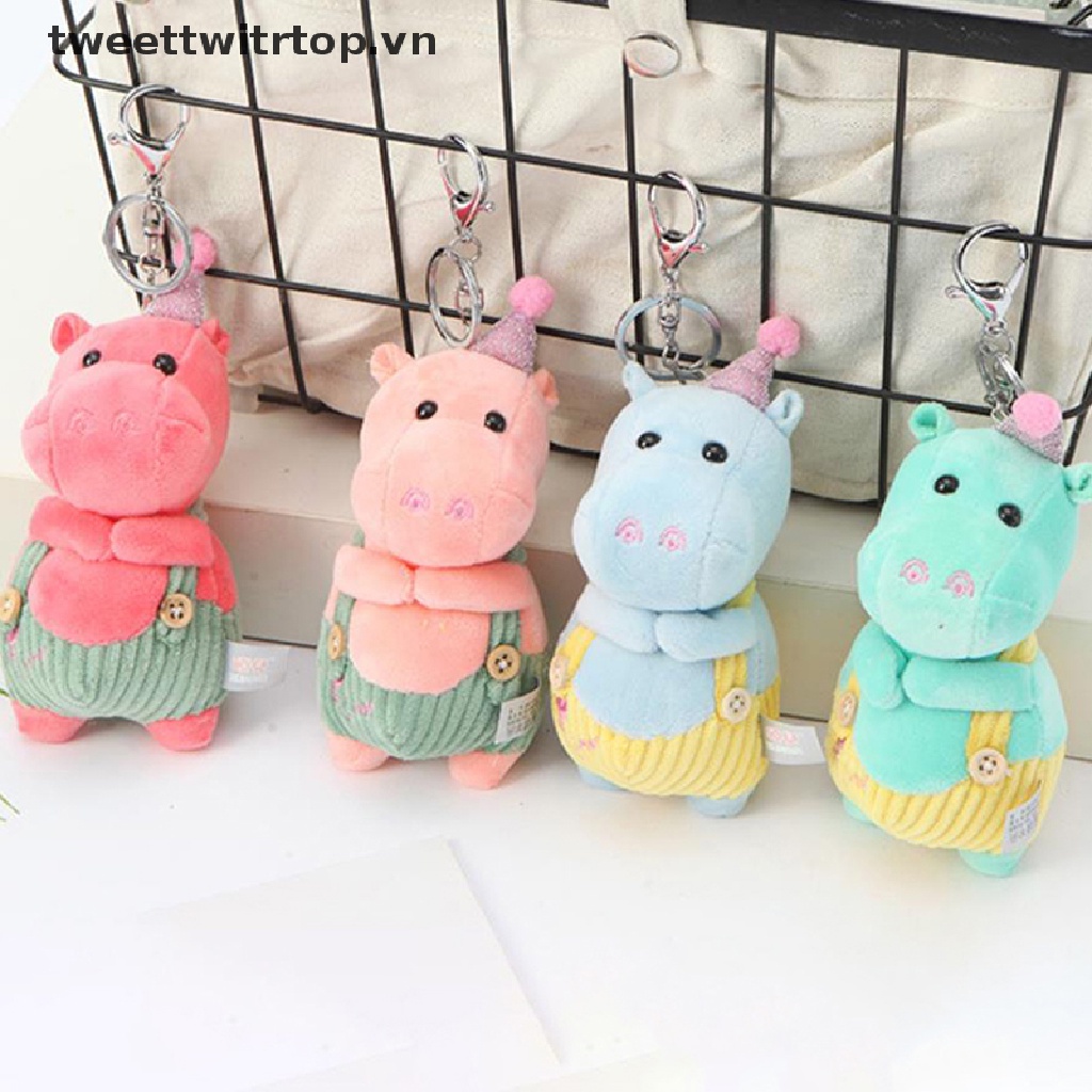 Móc Khóa Hình Hà Mã Nhồi Bông Đáng Yêu