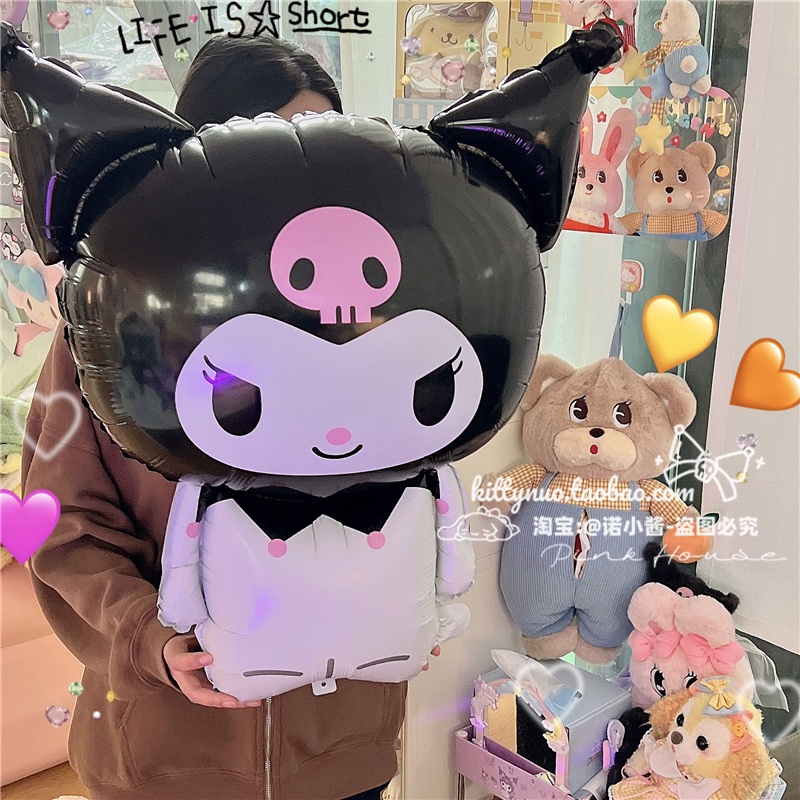 Bong Bóng Hình Bộ Đàm Sanrio Kuromi My Melody Trang Trí Tiệc Sinh Nhật Cho Bé