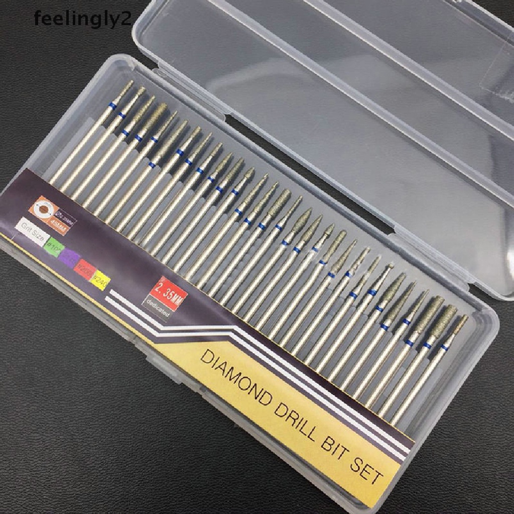 Bộ 30 Mũi Khoan Móng Tay Bằng Thép Vonfram Đa Năng Tiện Dụng