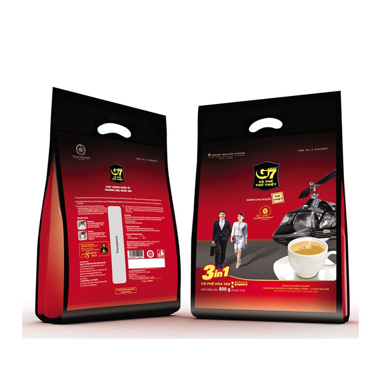 Cà phê hòa tan G7 3in1 - Trung Nguyên Legend - Bịch 50 sachets x 16gr ( gói vuông)