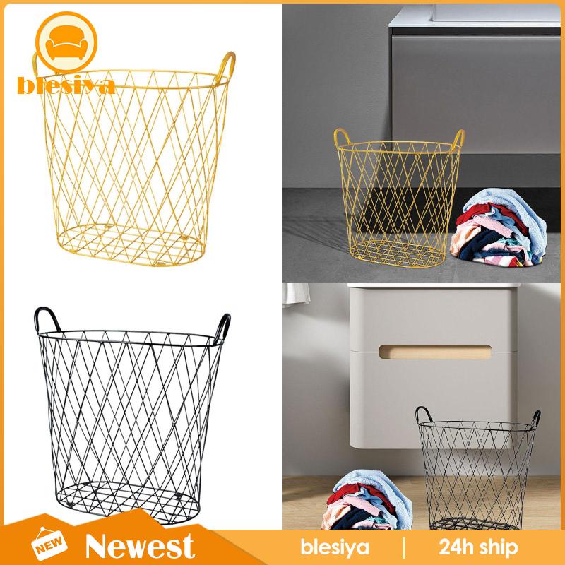 Giỏ Đựng Đồ Giặt Bằng Sắt Có Tay Cầm Trang Trí Nhà Cửa